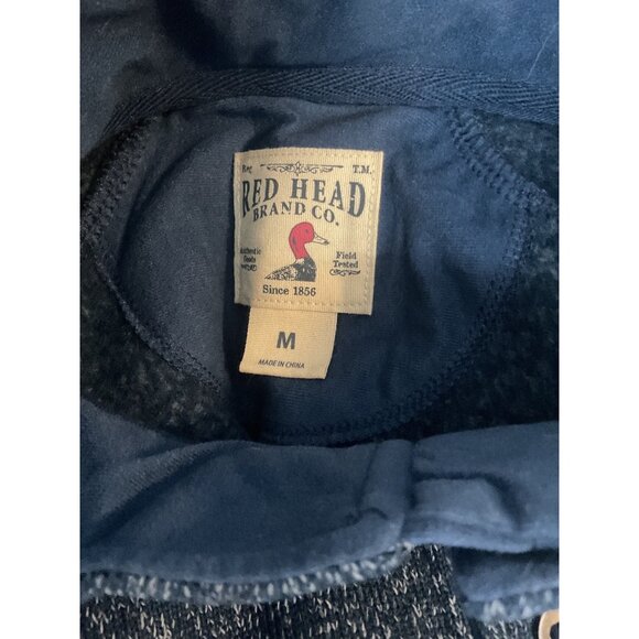 Red Head Brand Co. Blue Half Button Pullover Sweater Medium - Picture 4 of 8